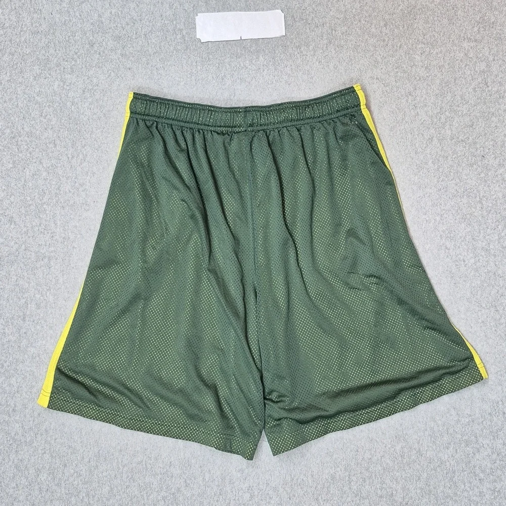 Oregon Ducks Men Activewear Shorts L Green Nike Athletic Shorts Basketball Y2K